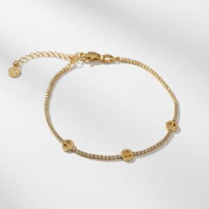 Pulsera Lineal Brillo Círculos