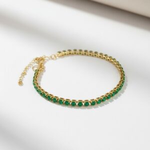 Pulsera Cuadros Esmeralda