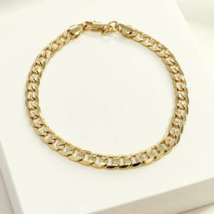 Pulsera cubana tallada 22cm